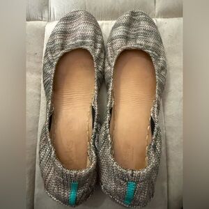 Tieks Woven Ballet Flats with Teal Soles